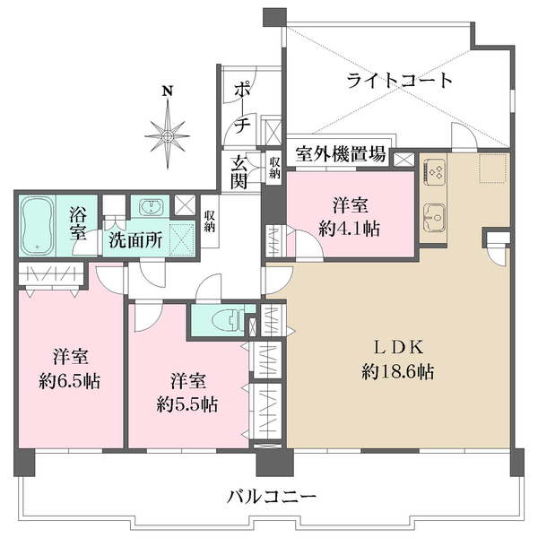 東戸塚ガーデンハウス弐番館の間取図
