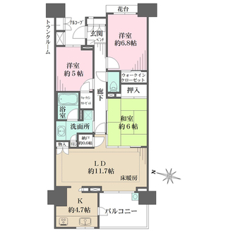 フォートンヒルズの間取図