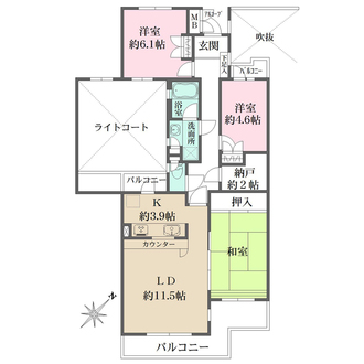 藤和ライブタウン大船の間取図
