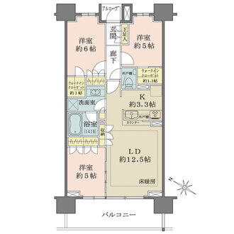 ザ・パークハウス藤沢の間取図
