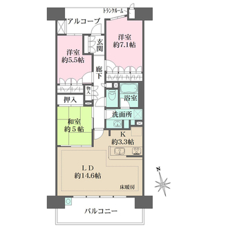 MINASIA湘南ライフタウンパークフォートの間取図