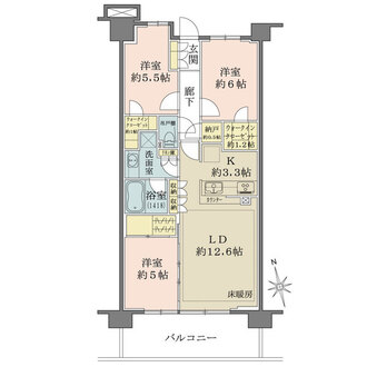 ザ・パークハウス　オイコス　鎌倉大船の間取図