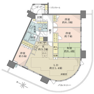 フォートンヒルズフェアリーコート（C棟）の間取図