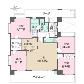 サンクタス戸塚ラフィーネの間取図