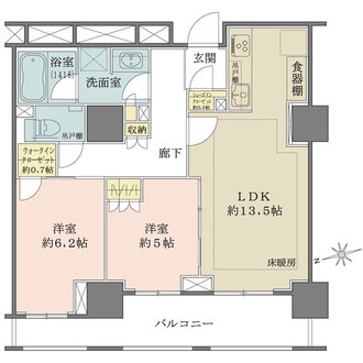 ザ・パークハウス戸塚フロントの間取図