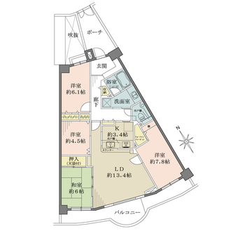 ライオンズマンション逗子披露山公園の間取図