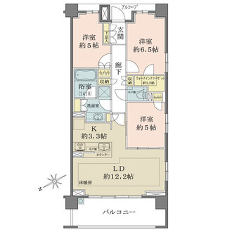 ザ・パークハウス東戸塚レジデンスの間取図