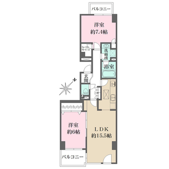 ニューシティ東戸塚パークヒルズM棟の間取図