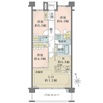 ザ・パークハウス戸塚の間取図