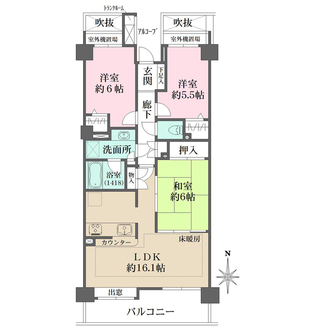 ファミールヒルズ戸塚の間取図