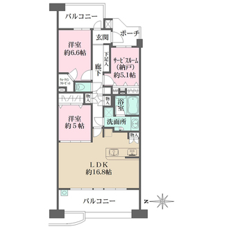 グランフォーレ戸塚ヒルブリーズリッジ２の間取図