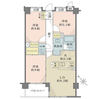 ジェイシティ幡ヶ谷の間取図