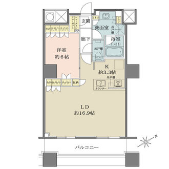 ザ・パークハウス西新宿タワー60の間取図