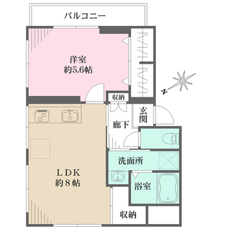 幡ヶ谷ローヤルコーポの間取図