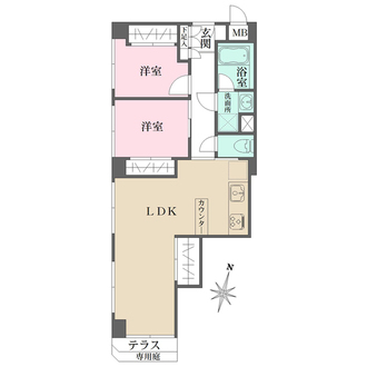 シルバーパレス方南町の間取図