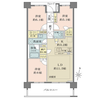 ザ・パークハウス杉並和田の間取図