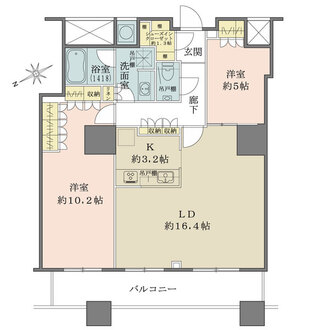 ザ・パークハウス西新宿タワー60の間取図