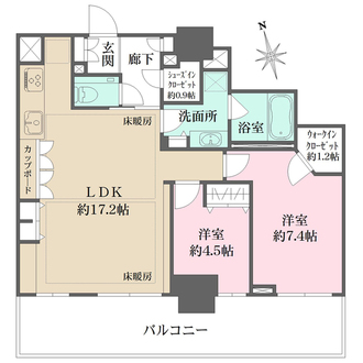 パークタワー西新宿エムズポートの間取図