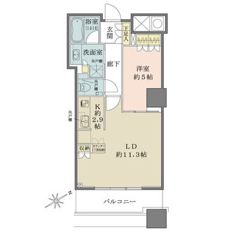 ザ・パークハウス西新宿タワー60の間取図