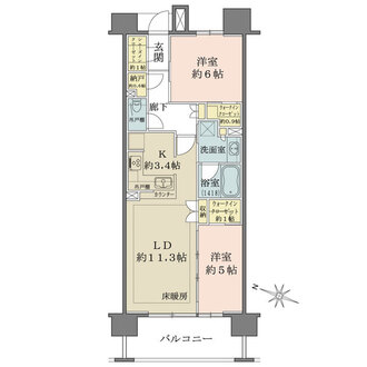 ザ・パークハウス所沢日吉町の間取図