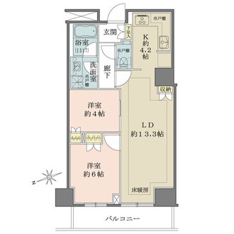 ザ・パークハウス新宿タワーの間取図