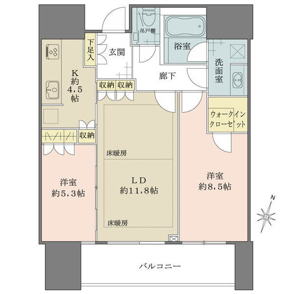 赤坂タワーレジデンス　ＴＯＰ　ＯＦ　ＴＨＥ　ＨＩＬＬの間取図