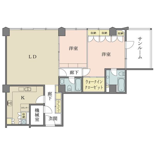 赤坂プラザの間取図