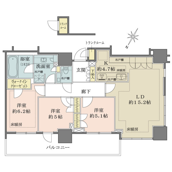 ザ・パークハウス高輪タワーの間取図