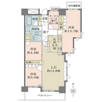 代々木山手パークハウスの間取図