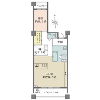麻布市兵衛町ホームズの間取図