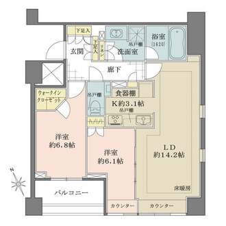 グランスイート麻布台ヒルトップタワーの間取図