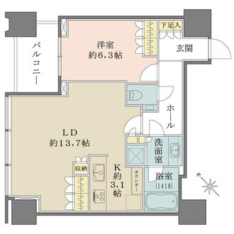 シティタワー麻布十番の間取図