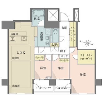 赤坂タワーレジデンス　ＴＯＰ　ＯＦ　ＴＨＥ　ＨＩＬＬの間取図