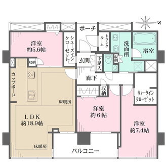 ワールドシティタワーズアクアタワーの間取図