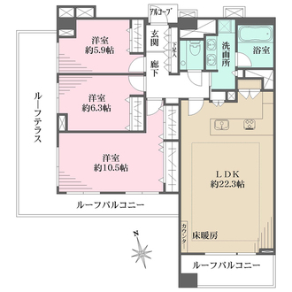 アクシアフォレスタ麻布の間取図