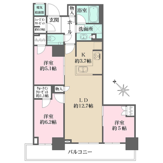 パークタワー滝野川の間取図