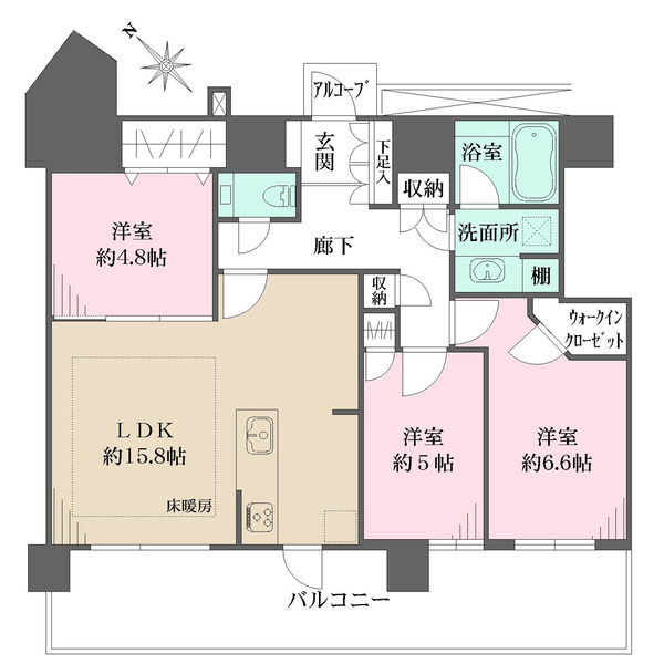 横浜シティタワー馬車道の間取図
