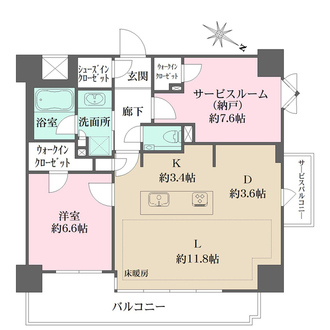 クリオ横濱サザンマークスの間取図