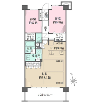 ヴェレーナグラン山手の間取図