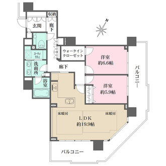 ザ・ヨコハマタワーズ　タワーウエストの間取図