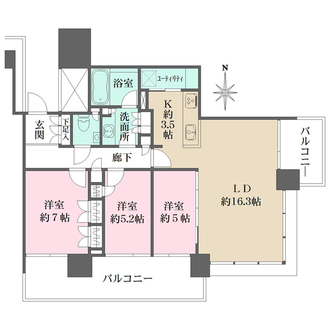 M.M.TOWERS　the　Westの間取図
