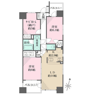藤和シティホームズ桜木町BAY-SCAPEの間取図