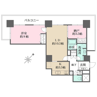 ヨコハマポートサイドロア壱番館の間取図