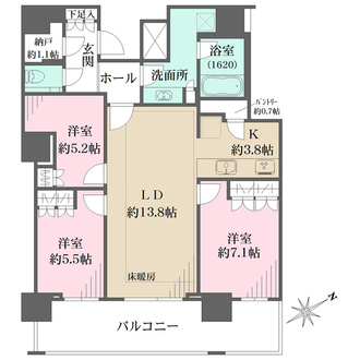 ザ・タワー横浜北仲の間取図
