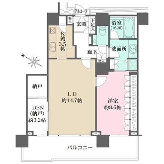 ザ・ヨコハマタワーズ　タワーイーストの間取図