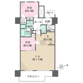 BLUE HARBOR TOWER（ブルーハーバータワー）みなとみらいの間取図
