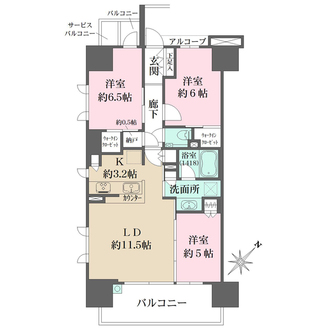 シティテラス藤沢鵠沼ブリーズコートの間取図