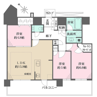 横浜シティタワー馬車道の間取図