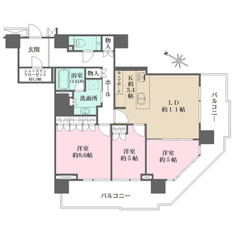 ザ・ヨコハマタワーズ　タワーイーストの間取図
