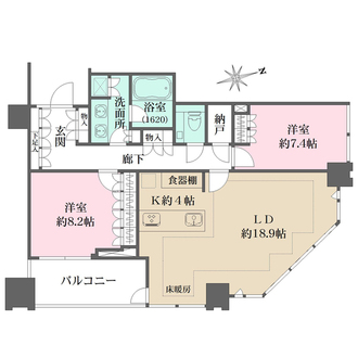ナビューレ横浜タワーレジデンスの間取図